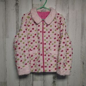 Hanna Andersson Girls Size 120 Pink Polka Dot Jacket